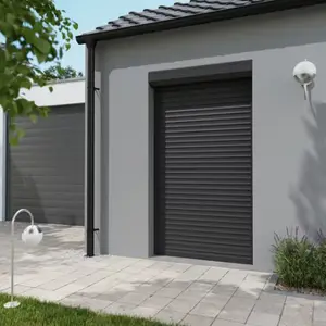 Volet roulant motorisé aluminium gris 215 x 120 cm