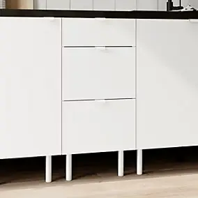 Meuble bas de cuisine 3 tiroirs blanc l.40 x H.86 cm Izee