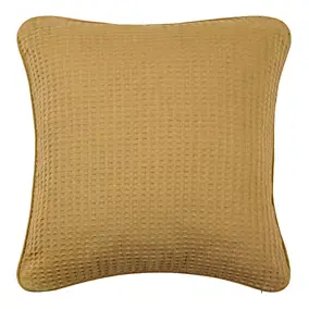 Coussin nid d'abeille jaune Goodhome