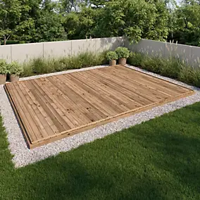 Plancher bois traité autoclave pour Abri de jardin Klikstrom Taman monopente de surface intérieure de 11,2m²