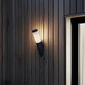 Applique murale extérieur LED Hollis noir E27 15W IP44