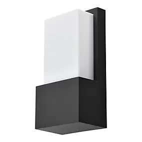 Applique murale extérieur E27 15W IP44 l.12 x H.24,5 cm GoodHome noir