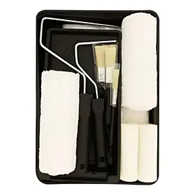 Kit peinture avec rouleaux, pinceaux, bâche et bacs - 12 pièces