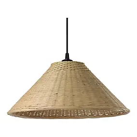 Abat-jour pour suspension rond en osier Ø37cm GoodHome Elaenia