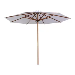 Parasol droit en bois "LEOTIS" - L. 300 x l. 300 cm