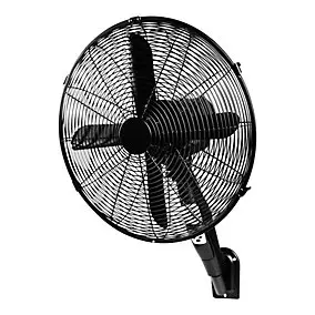 Ventilateur mural en métal et plastique couleur noir Ø 40 cm 60 W