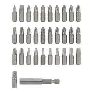 Coffret de 32 embouts de vissage acier S2 mixte avec porte-embout