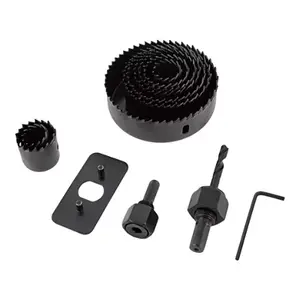 Coffret de 9 scies cloches 19 à 86 mm avec mandrins