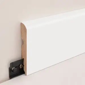Plinthe décor blanc 13 x 80 x 2200 mm