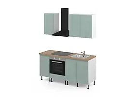 Cuisine complète GoodHome Stevia vert sans électroménager
