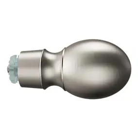 Embout bouchon boule pour barre à rideau Easy-Fit Athens métal gris Ø28cm GoodHome