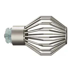Embout boule cage pour barre à rideau Easy-Fit Athens métal gris Ø28mm GoodHome