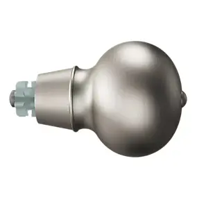 Embout boule plat pour barre à rideau Easy-Fit Athens métal gris Ø19mm GoodHome