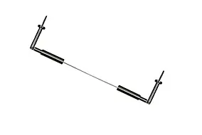 Kit câble pour rideau 5 m à fixer au mur, Koufo
