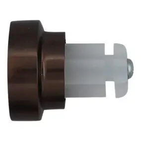 Embout bouchon rond pour barre à rideau Easy-Fit Kozani métal marron Ø19mm GoodHome