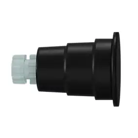 Embout bouchon rond plat pour barre à rideau Easy-Fit Araxos métal noir Ø19mm GoodHome