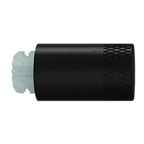 Embout industriel stick pour barre à rideau Easy-Fit Araxos métal noir Ø28mm GoodHome