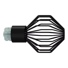 Embout boule cage pour barre à rideau Easy-Fit Araxos métal noir Ø28mm GoodHome