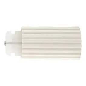 Embout plat strié pour barre à rideau Easy-Fit Anafi métal blanc Ø28mm GoodHome