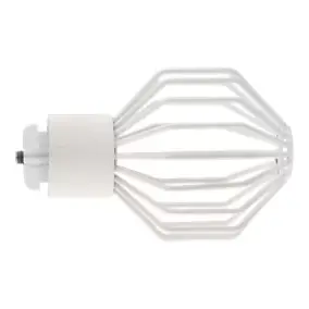 Embout boule cage pour barre à rideau Easy-Fit Anafi métal blanc Ø28mm GoodHome