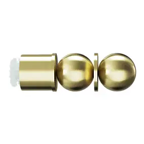 Embout boule cage pour barre à rideau Easy-Fit Elasa métal doré Ø28mm GoodHome