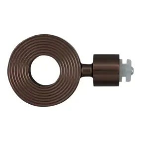 Embout rond pour barre à rideau Easy-Fit Kozani métal marron Ø19mm GoodHome