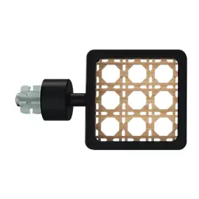 Embout canage pour barre à rideau Easy-Fit Araxos métal noir Ø19mm GoodHome