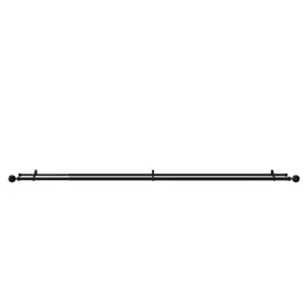 Kit de tringle à rideau extensible double embout boule Araxos métal noir 120/210 cm Ø25/28mm GoodHome