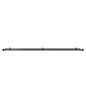Kit de tringle à rideau extensible double embout boule Araxos métal noir 200/330 cm Ø25/28mm GoodHome