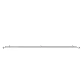 Kit de tringle à rideau extensible double embout boule Anafi métal blanc 200/330cm Ø25/28mm GoodHome