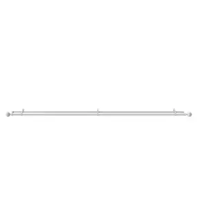Kit de tringle à rideau extensible double embout boule Anafi métal blanc 120/210cm Ø25/28mm GoodHome