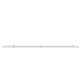 Kit de tringle à rideau extensible simple embout boule Anafi métal blanc 120/210cm Ø25/28mm GoodHome