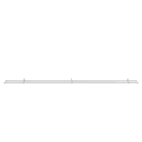 Kit de tringle à rideau extensible simple embout boule Anafi métal blanc 200/330cm Ø25/28mm GoodHome