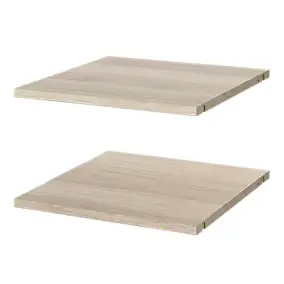 2 tablettes effet chêne pour caisson d'angle Atomia L. 41,2 x P. 43,2 x Ep. 1,8 cm