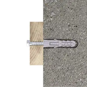 Chevilles nylon 12x60mm - 25pcs, idéales pour brique et béton