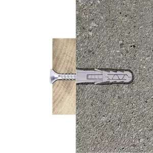 Cheville murale nylon 12x60mm - Pack de 50 - idéal pour béton