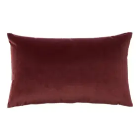 Housse de coussin effet velours Valgreta bordeaux l.50 x L.30cm GoodHome