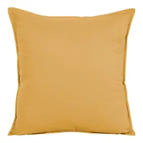 Housse de coussin Hiva jaune ocre l.60 x L.60cm GoodHome
