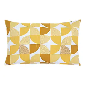Housse de coussin Peca imprimé géométrique jaune l.40 x L.60cm GoodHome