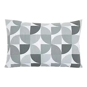 Housse de coussin Peca imprimé géométrique gris l.60 x L.40cm GoodHome