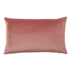 Housse de coussin effet velours Valgreta vieux rose l.30 x L.50cm GoodHome