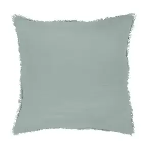 Housse de coussin en gaze de coton Jalna bleu celadon l.45 x L.45cm GoodHome