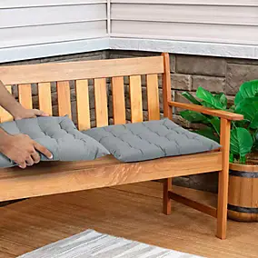 Galette de chaise Hiva gris l.45 x L.45cm GoodHome