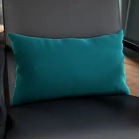 Housse de coussin effet velours Valgreta bleu canard l.30 x L.50cm GoodHome