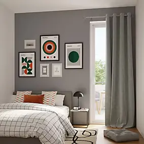 Coussin de sol Hiva gris l.50 x L.50 x H.10cm GoodHome