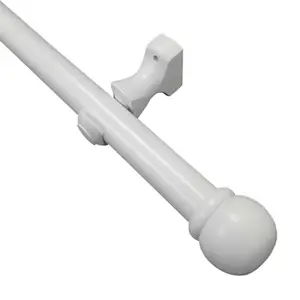 Kit barre à rideau 200 cm bois blanc