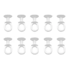 Crochet rond pour rail Patras blanc x10
