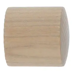 Embout bouchon pour barre à rideau Symi bois de frêne beige naturel Ø28mm GoodHome