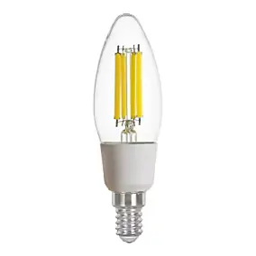 Ampoule LED E14 flamme filament transparent 470 lm blanc chaud 2,2W grade A Jacobsen