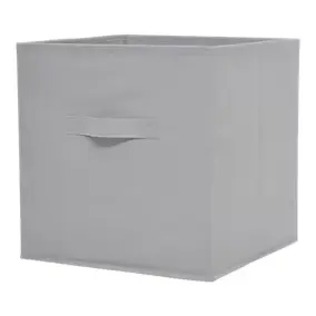 Boîte de rangement carrée en textile Mixxit coloris gris clair